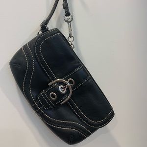 Coach leather wristlet